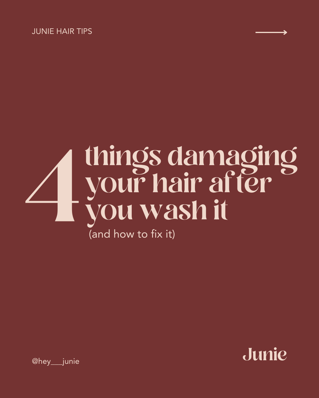 4 Things Damaging Your Hair After You Wash It