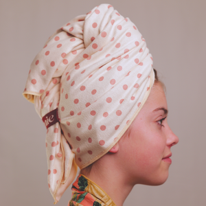 Junie Quick-Dry Hair Towel (Peaches & Cream)